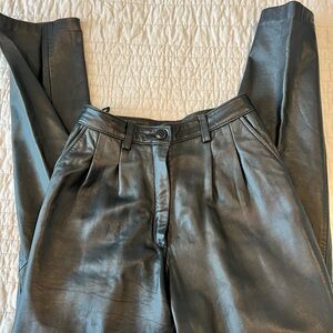 Michael Hoban Leather pants Woman’s 7/8 (small waist line)Black leather